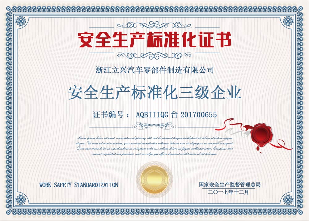 安全生产标准化 Safety production standardization